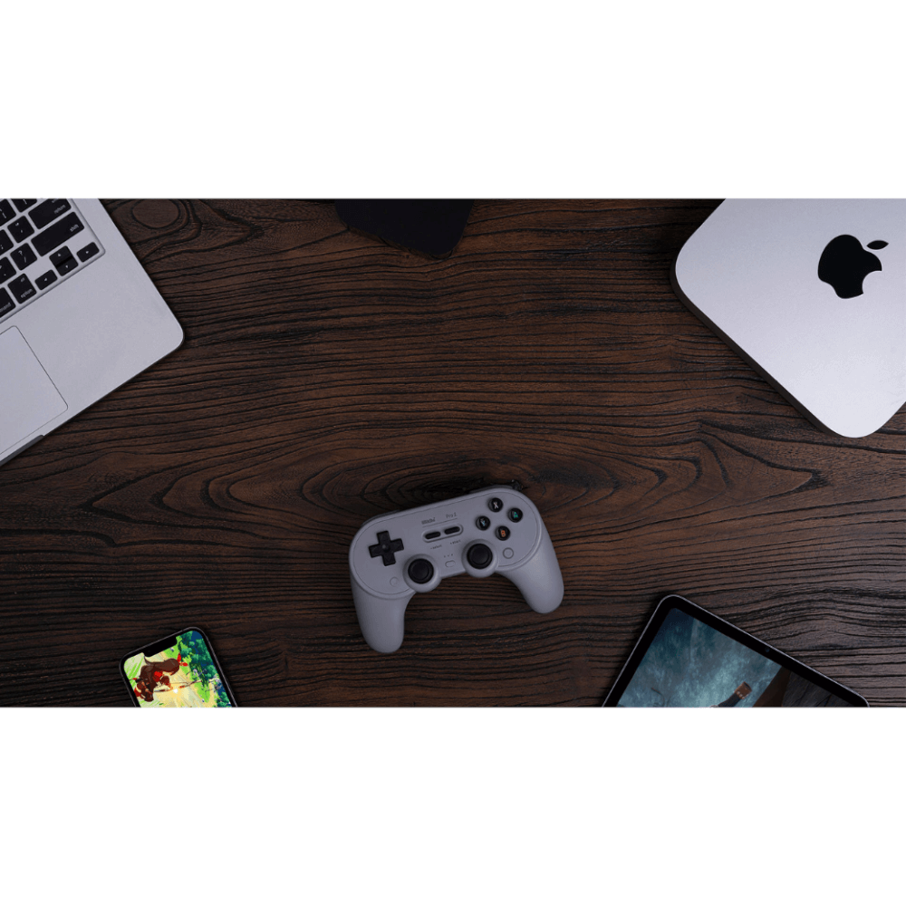 จอยเกมไร้สาย 8Bitdo Pro 2 80GK สีเทา/ปุ่มม่วง